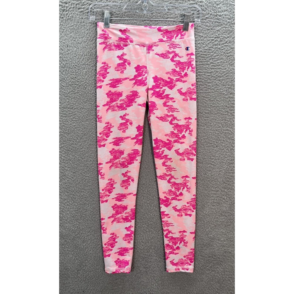 Champion Leggings Girls 10/12 Pink White Dance Gym Yoga Jogging Sports‎ School